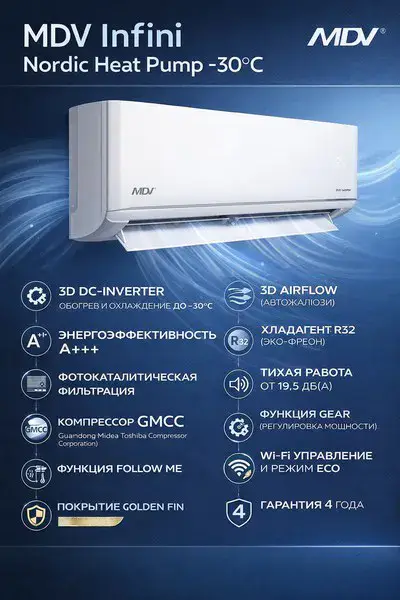Кондиционер MDV Infini Nordic Heat Pump